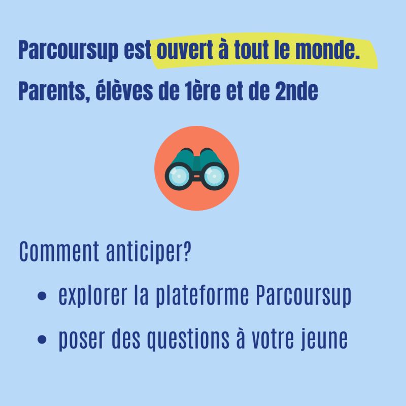 Parcoursup est ouvert à tout le monde